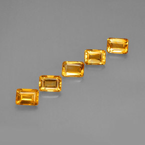 Pedras preciosas de citrino ouro natural de  ct, corte esmeralda, VVS-VS