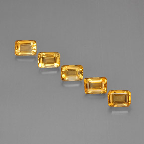 Pedras preciosas de citrino ouro natural de  ct, corte esmeralda, VVS-VS