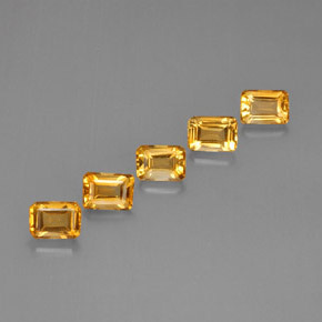 Pedras preciosas de citrino ouro natural de  ct, corte esmeralda, VVS-VS