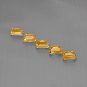 Pedras preciosas de citrino ouro natural de  ct, corte esmeralda, VVS-VS