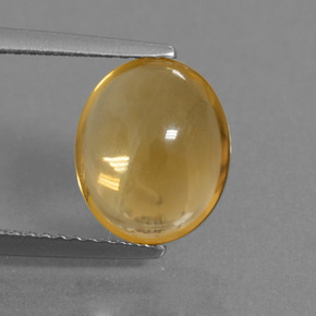 Citrino amarelo natural 2,70ct, corte oval, transparente