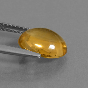Citrino amarelo natural 2,70ct, corte oval, transparente
