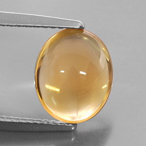 Citrino amarelo natural 3,51ct, corte oval, transparente