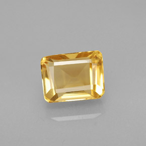 Citrino ouro natural 1,91ct, corte esmeralda, VVS-VS
