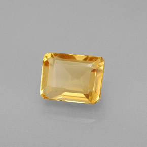 Citrino ouro natural 1,91ct, corte esmeralda, VVS-VS