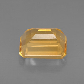 Citrino amarelo natural 2,25ct, corte esmeralda, VVS-VS
