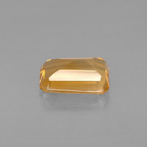 Citrino amarelo natural 0,87ct, corte esmeralda, VVS