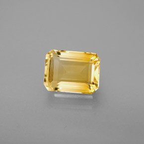Citrino amarelo natural 1,75ct, corte esmeralda, VVS-VS