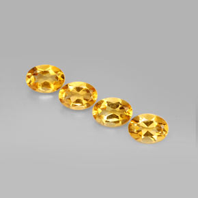 Pedras preciosas de citrino amarelo natural de  ct, corte oval, VVS-VS