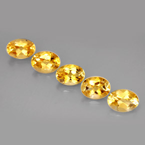 Pedras preciosas de citrino amarelo natural de  ct, corte oval, VVS-VS