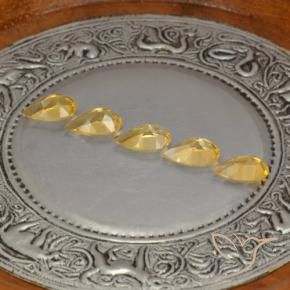 Pedras preciosas de Citrino Gold  natural de 3.41 ct, Formato de pêra, VVS-VS