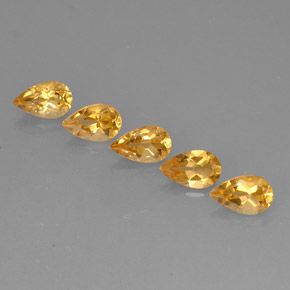 Pedras preciosas de citrino amarelo natural de  ct, formato de pêra, VVS-VS