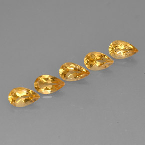 Pedras preciosas de citrino amarelo natural de  ct, formato de pêra, VVS-VS