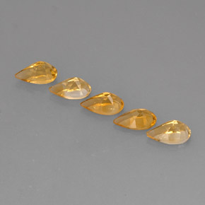 Pedras preciosas de citrino amarelo natural de  ct, formato de pêra, VVS-VS