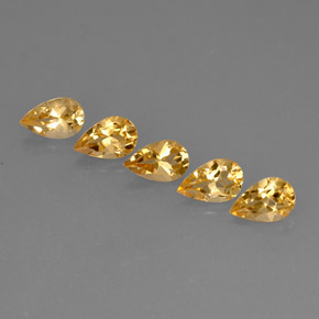 Pedras preciosas de citrino amarelo natural de  ct, formato de pêra, VVS-VS