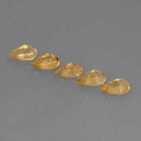Pedras preciosas de citrino amarelo natural de  ct, formato de pêra, VVS-VS