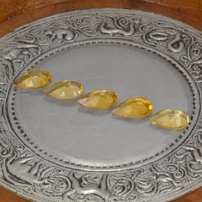 Pedras preciosas de citrino amarelo natural de 3,62 ct, formato de pêra, VVS-VS