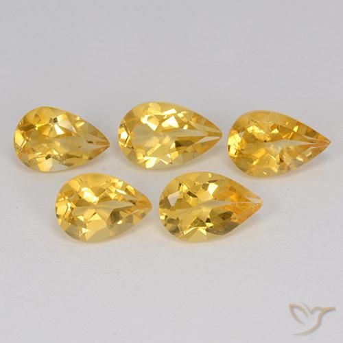 3.36ctw Natural Medium Gold  Citrino, Formato de pêra, VVS-VS