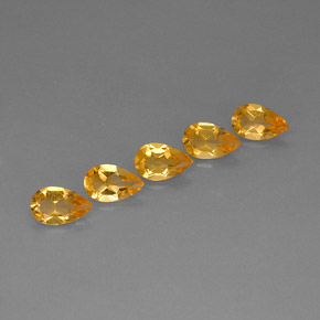 Pedras preciosas de citrino amarelo natural de  ct, formato de pêra, VVS-VS