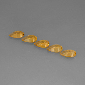 Pedras preciosas de citrino amarelo natural de  ct, formato de pêra, VVS-VS