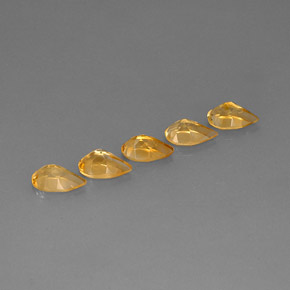Pedras preciosas de citrino amarelo natural de  ct, formato de pêra, VVS-VS