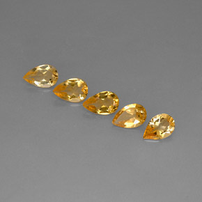 Pedras preciosas de citrino amarelo natural de  ct, formato de pêra, VVS-VS