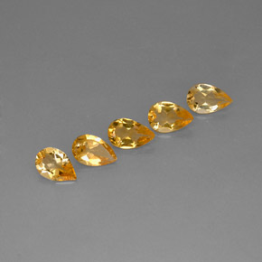 Pedras preciosas de citrino amarelo natural de  ct, formato de pêra, VVS-VS