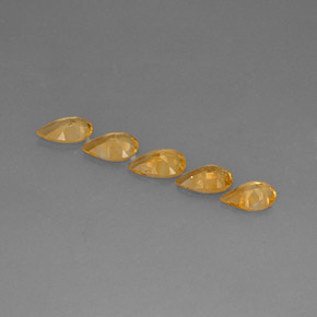Pedras preciosas de citrino amarelo natural de  ct, formato de pêra, VVS-VS