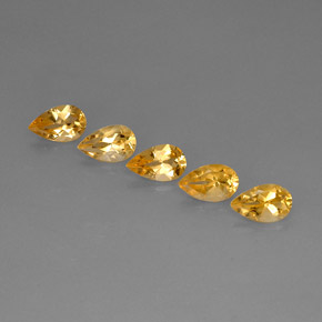 Pedras preciosas de citrino amarelo natural de  ct, formato de pêra, VVS-VS