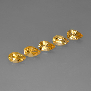Pedras preciosas de citrino amarelo natural de  ct, formato de pêra, VVS-VS