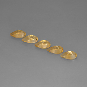 Pedras preciosas de citrino amarelo natural de  ct, formato de pêra, VVS-VS