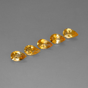 Pedras preciosas de citrino amarelo natural de  ct, formato de pêra, VVS-VS