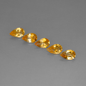 Pedras preciosas de citrino amarelo natural de  ct, formato de pêra, VVS-VS