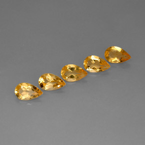 Pedras preciosas de citrino amarelo natural de  ct, formato de pêra, VVS-VS