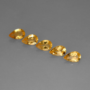 Pedras preciosas de citrino amarelo natural de  ct, formato de pêra, VVS-VS