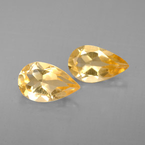 Pedras preciosas de citrino amarelo natural de  ct, formato de pêra, VVS-VS