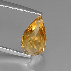 Citrino amarelo natural 4,05ct, briolete, VVS-VS