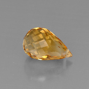 Citrino amarelo natural 4,05ct, briolete, VVS-VS