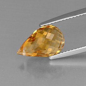 Citrino amarelo natural 4,05ct, briolete, VVS-VS