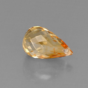 Citrino amarelo natural 4,20ct, briolete, VVS-VS