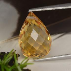 Citrino dourado natural 4,47ct, briolete, VVS-VS