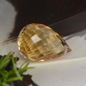 Citrino dourado natural 4,47ct, briolete, VVS-VS