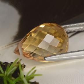 Citrino dourado natural 4,47ct, briolete, VVS-VS
