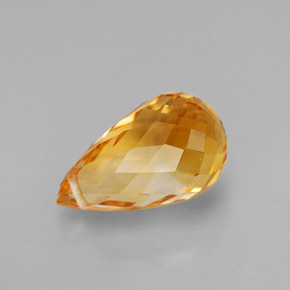 Citrino ouro natural 4,22ct, briolete, VVS