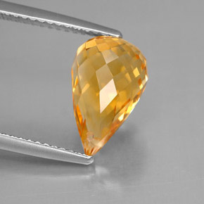 Citrino amarelo natural 4,00ct, briolete, VVS