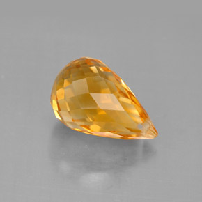 Citrino amarelo natural 4,00ct, briolete, VVS