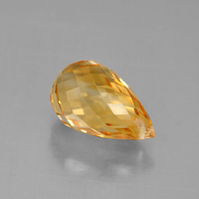 Citrino amarelo natural 3,79ct, briolete, VVS