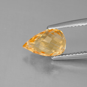 Citrino ouro natural 2,74ct, briolete, VVS