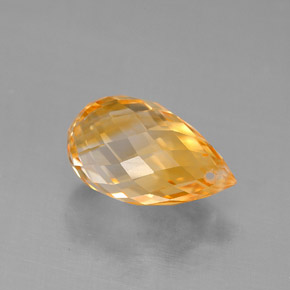 Citrino amarelo natural 3,86ct, briolete, VVS