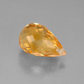 Citrino amarelo natural 4,43ct, briolete, VVS